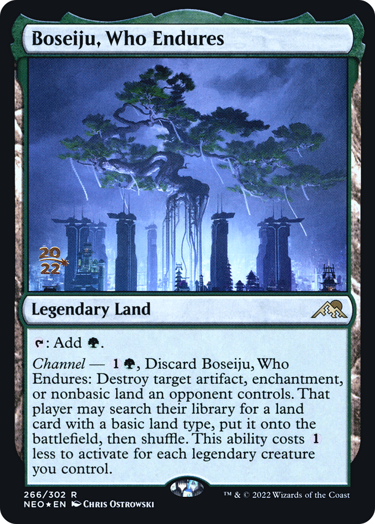 Boseiju, Who Endures [Kamigawa: Neon Dynasty Prerelease Promos] | Grognard Games