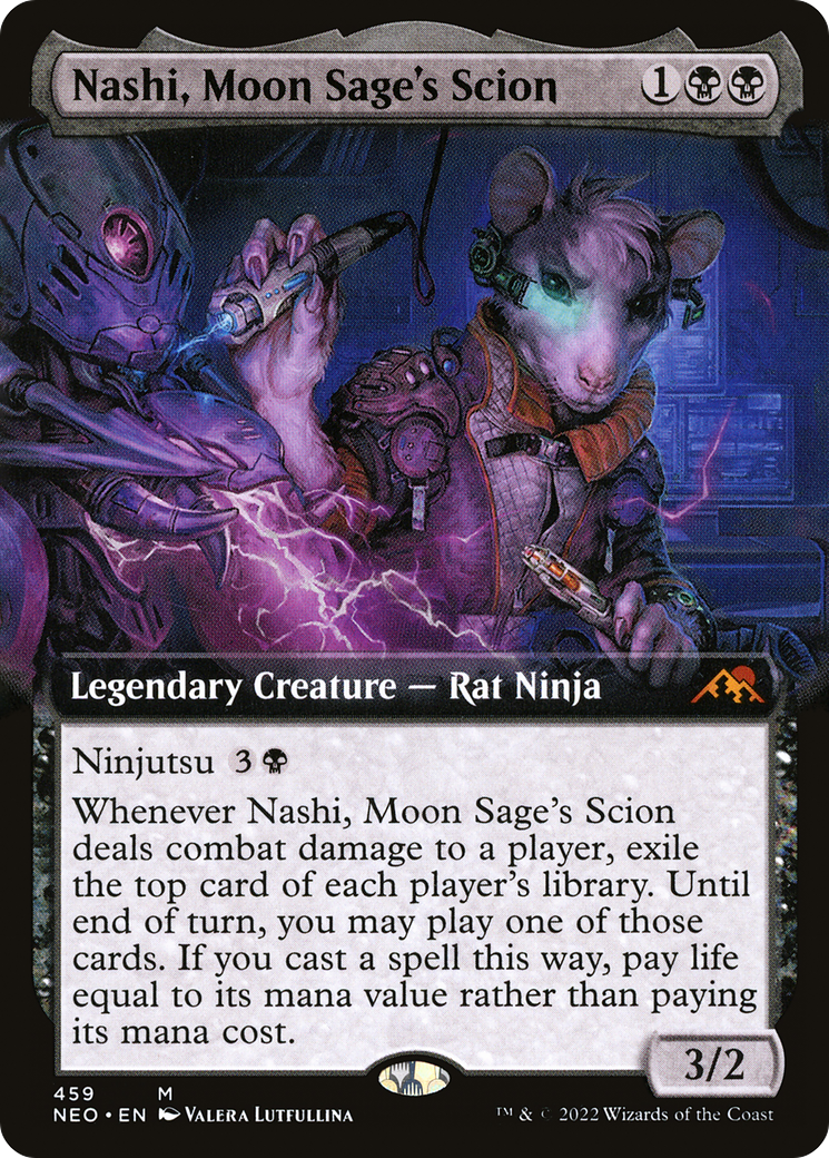 Nashi, Moon Sage's Scion (Extended Art) [Kamigawa: Neon Dynasty] | Grognard Games