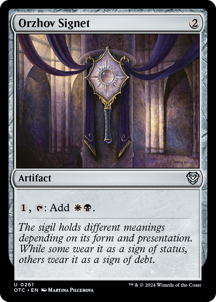 Orzhov Signet [Outlaws of Thunder Junction Commander] | Grognard Games