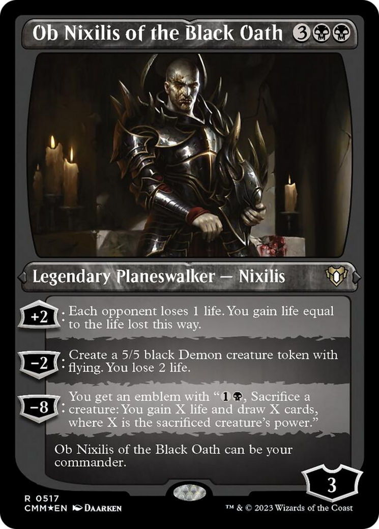 Ob Nixilis of the Black Oath (Foil Etched) [Commander Masters] | Grognard Games