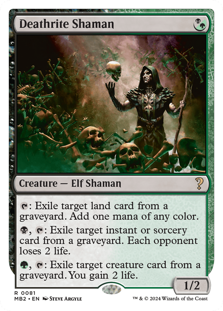 Deathrite Shaman (White Border) [Mystery Booster 2] | Grognard Games