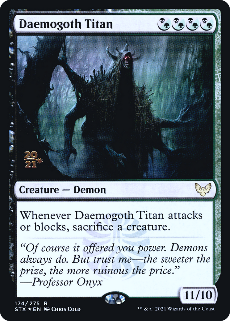 Daemogoth Titan [Strixhaven: School of Mages Prerelease Promos] | Grognard Games