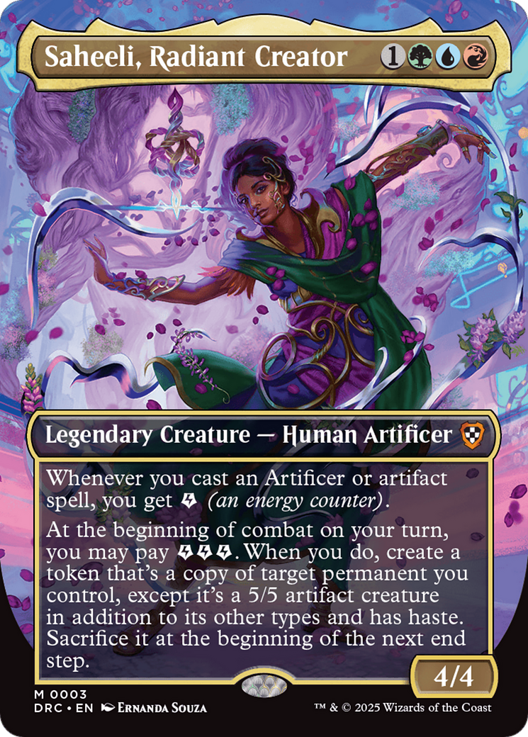 Saheeli, Radiant Creator (Borderless) [Aetherdrift Commander] | Grognard Games