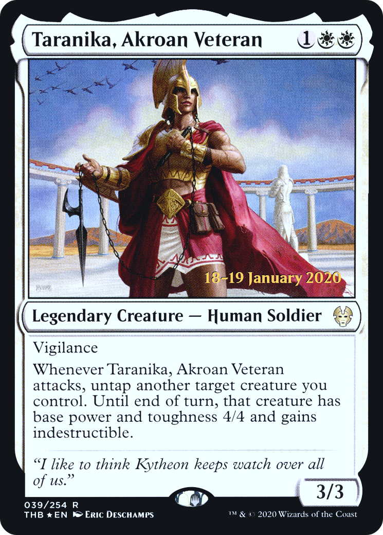 Taranika, Akroan Veteran [Theros Beyond Death Prerelease Promos] | Grognard Games