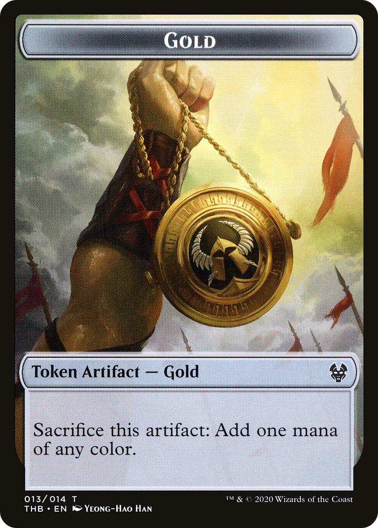 Gold (THB-013) - Theros Beyond Death Tokens Foil | Grognard Games