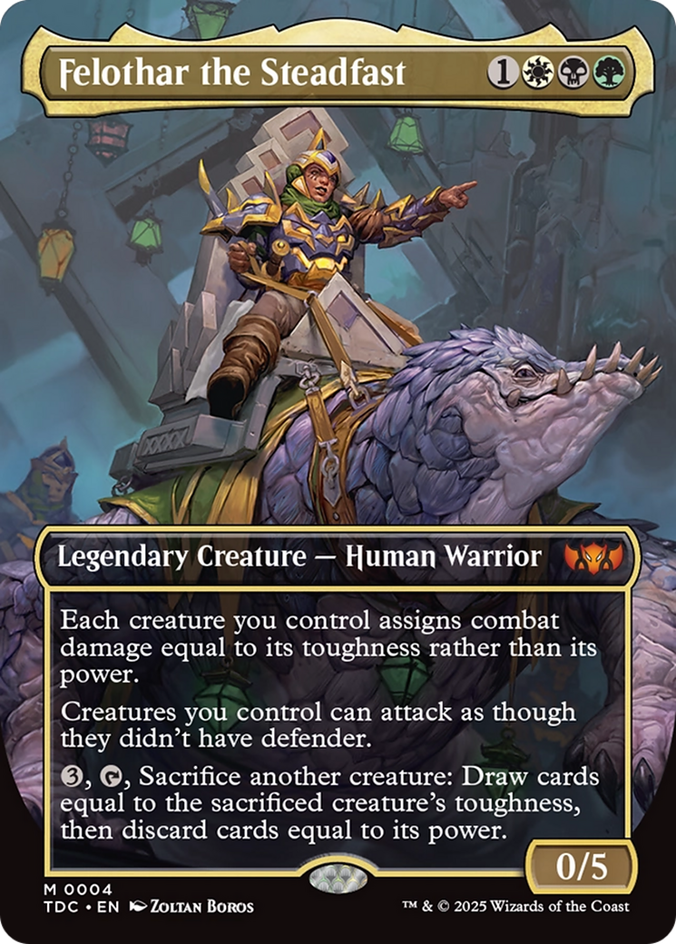 Felothar the Steadfast (Borderless) [Tarkir: Dragonstorm Commander] | Grognard Games
