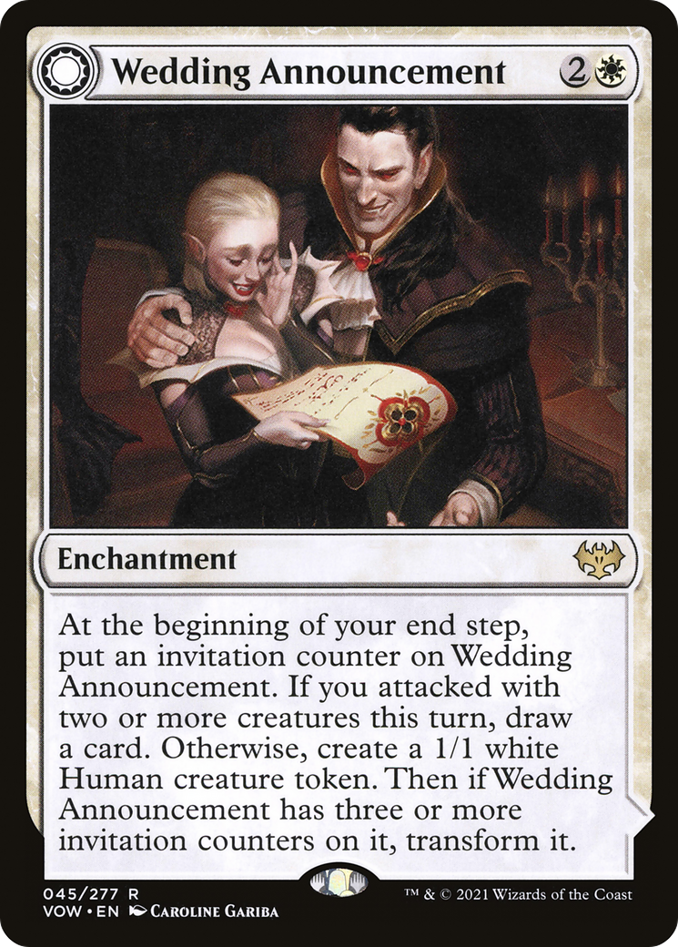 Wedding Announcement // Wedding Festivity (VOW-045) - Innistrad: Crimson Vow: (Double Faced Transform) Foil | Grognard Games