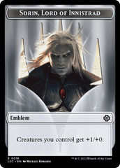 Emblem - Sorin, Lord of Innistrad // Vampire (0004) Double-Sided Token [The Lost Caverns of Ixalan Commander Tokens] | Grognard Games