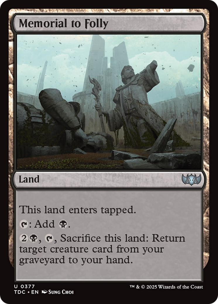 Memorial to Folly [Tarkir: Dragonstorm Commander] | Grognard Games
