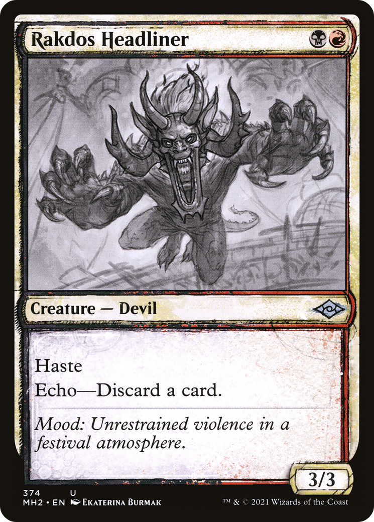 Rakdos Headliner (Sketch) [Modern Horizons 2] | Grognard Games