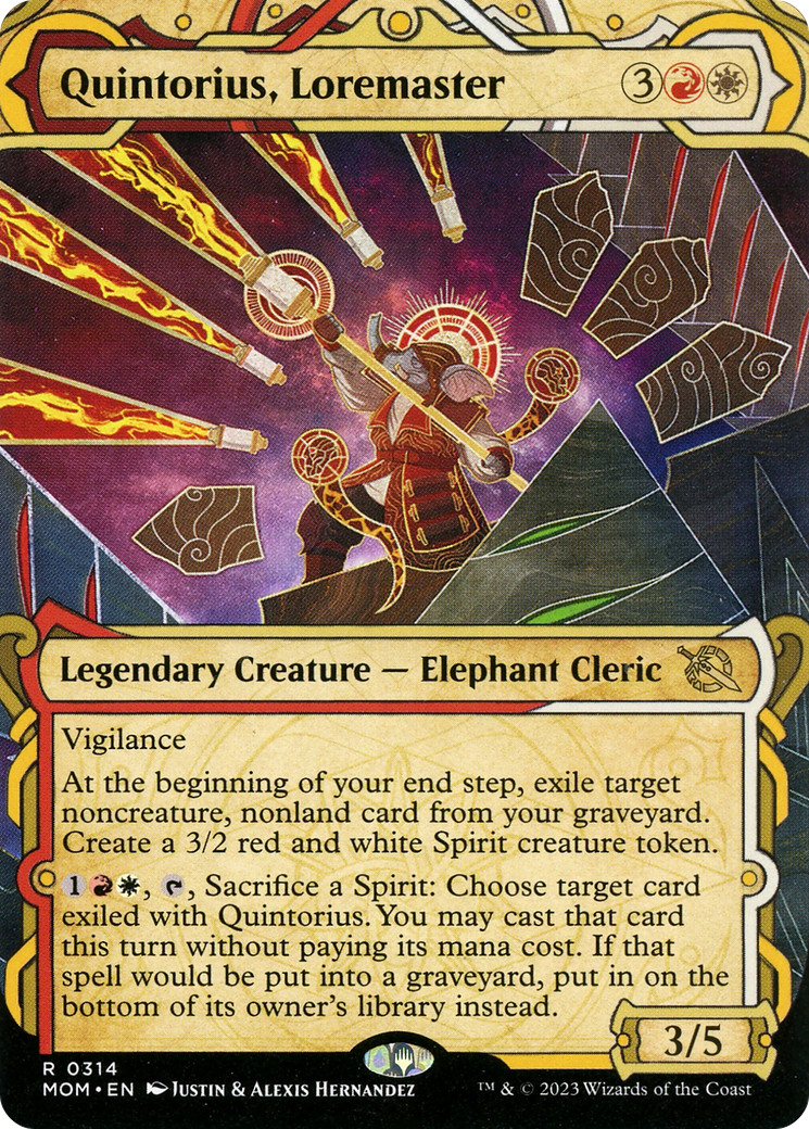Quintorius, Loremaster (Showcase Planar Booster Fun) [March of the Machine] | Grognard Games