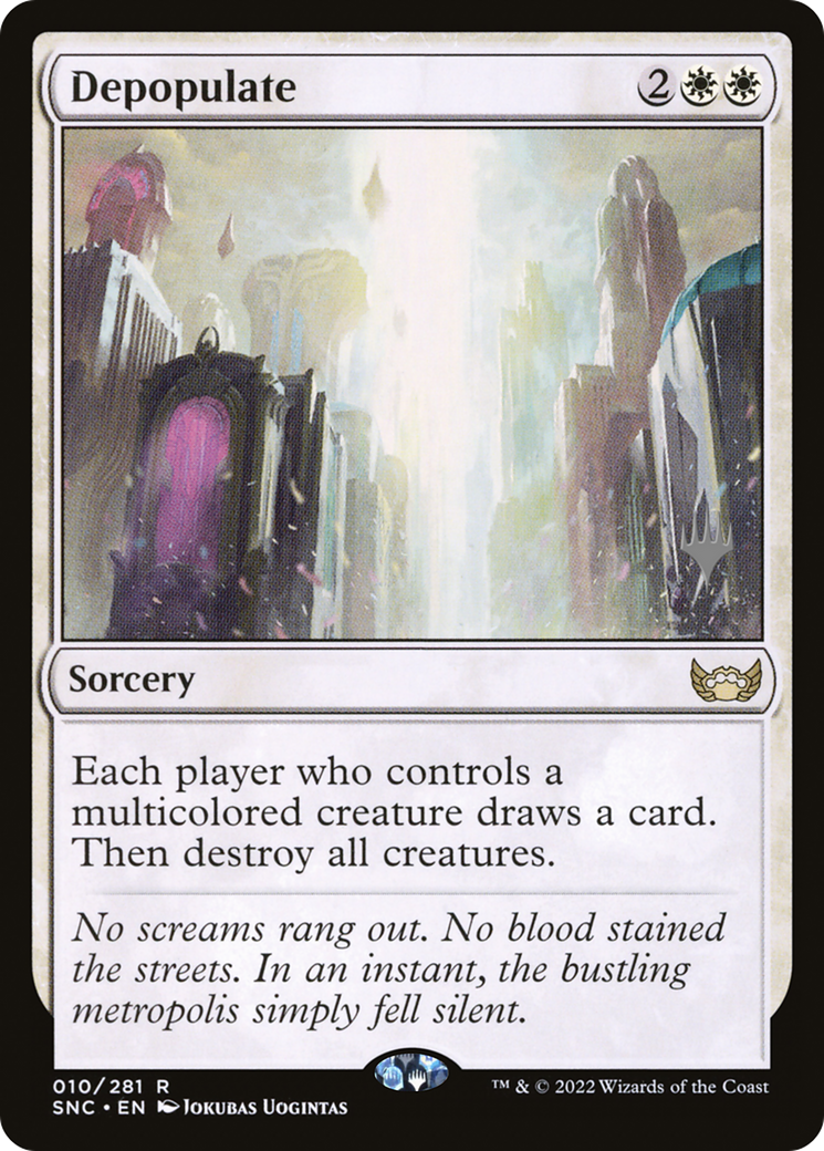 Depopulate (Promo Pack) [Streets of New Capenna Promos] | Grognard Games