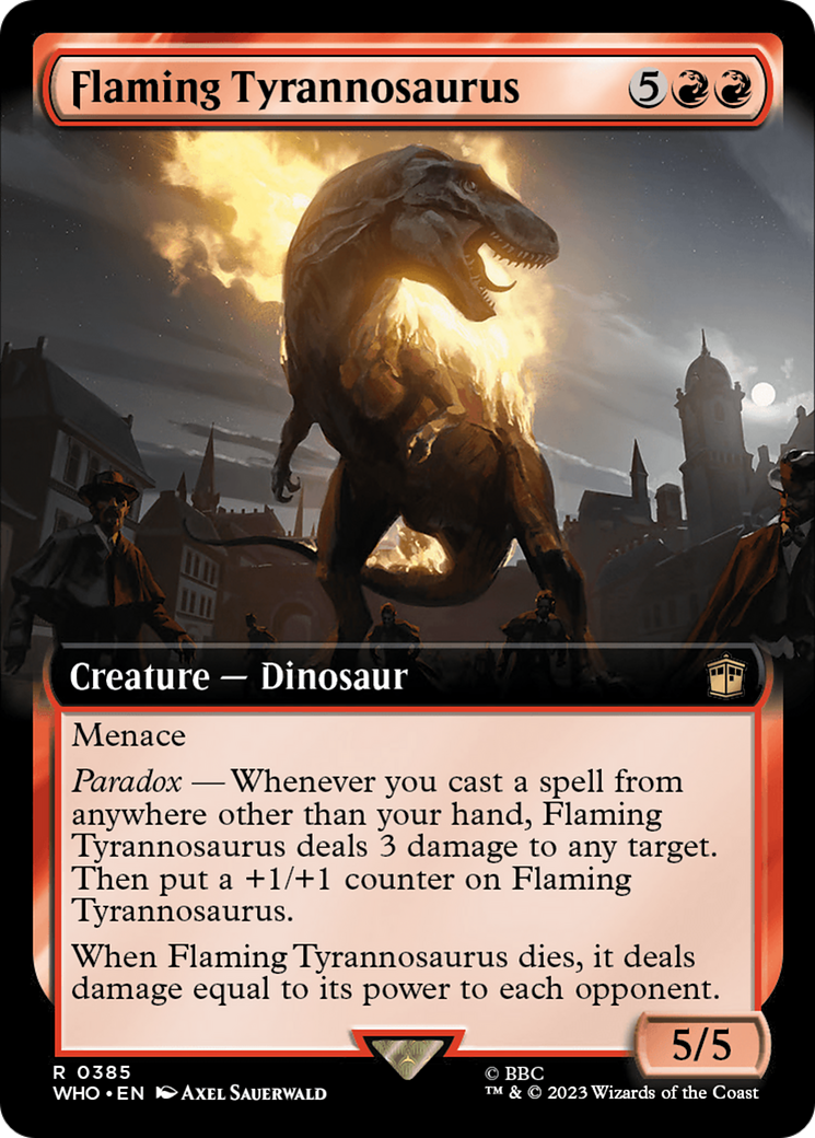 Flaming Tyrannosaurus (Extended Art) [Doctor Who] | Grognard Games