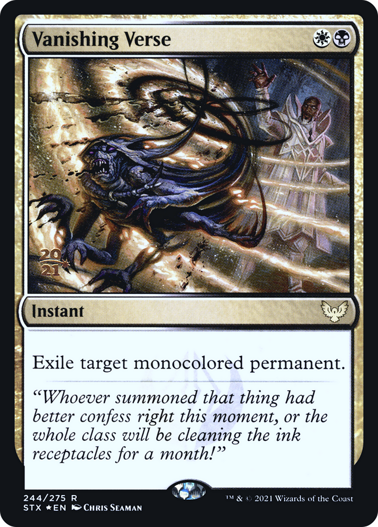 Vanishing Verse [Strixhaven: School of Mages Prerelease Promos] | Grognard Games