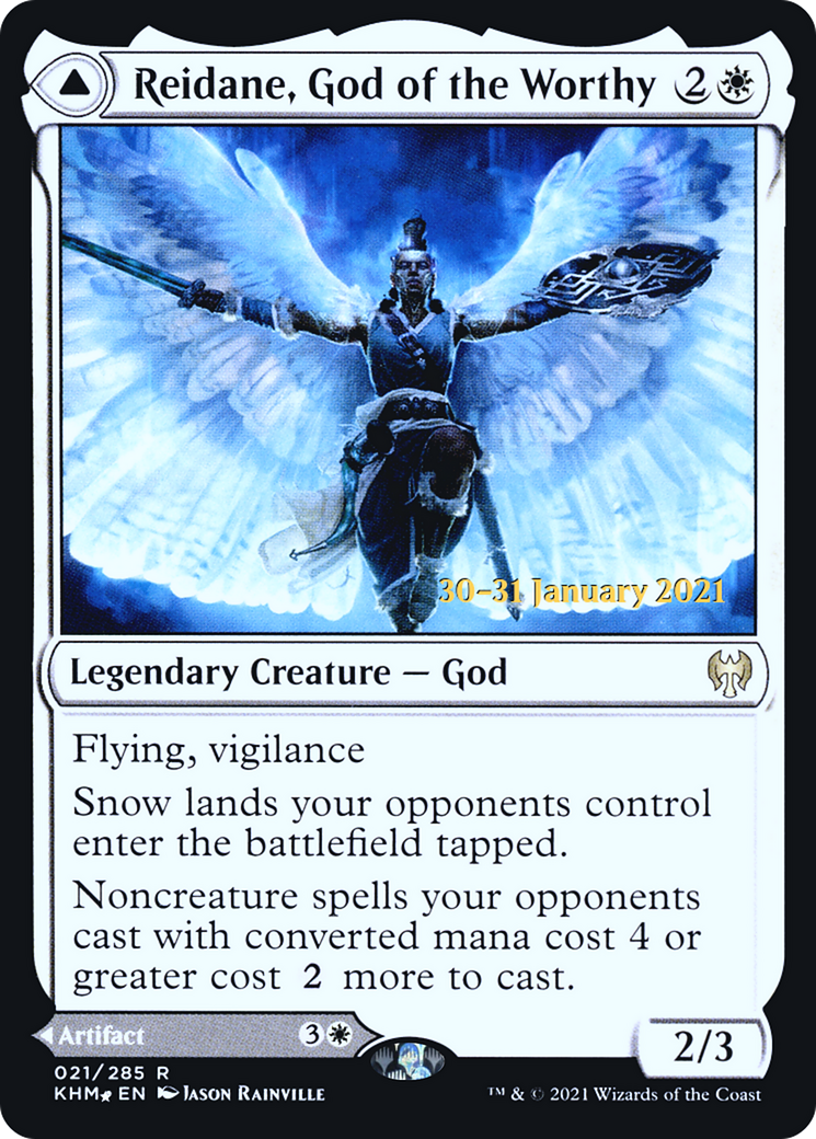 Reidane, God of the Worthy // Valkmira, Protector's Shield [Kaldheim Prerelease Promos] | Grognard Games