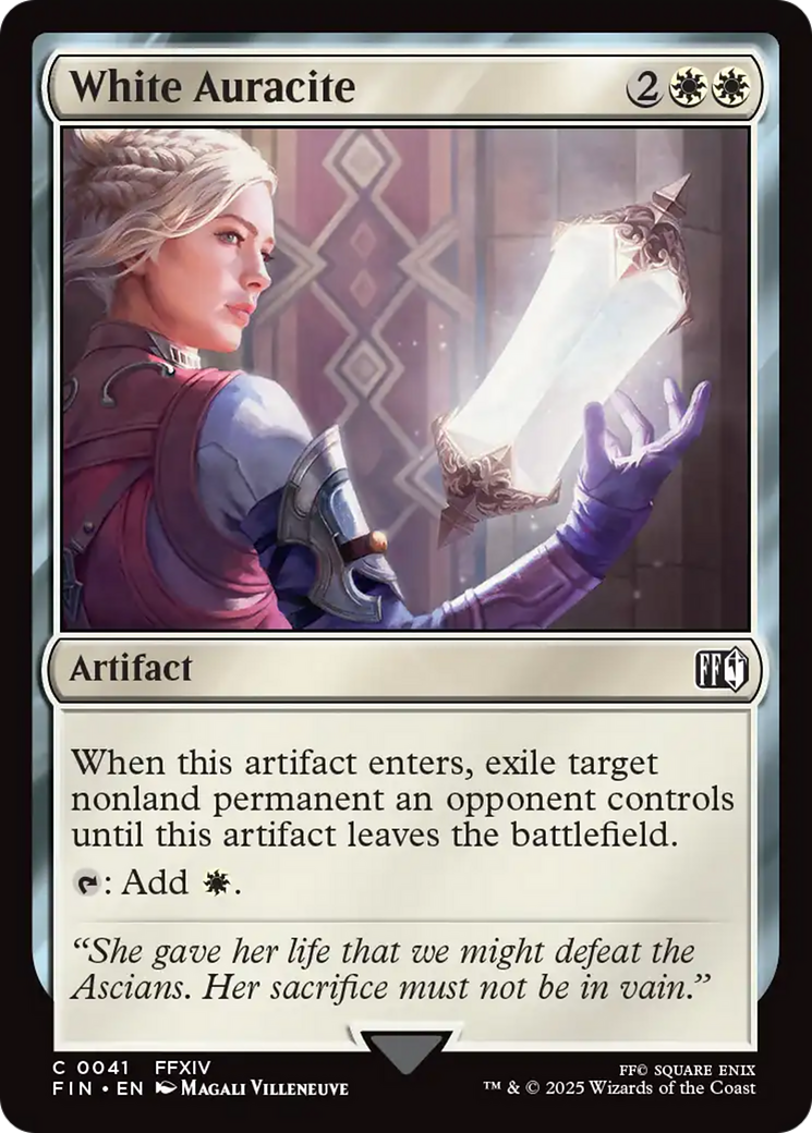 White Auracite (FIN-041) - FINAL FANTASY Foil | Grognard Games