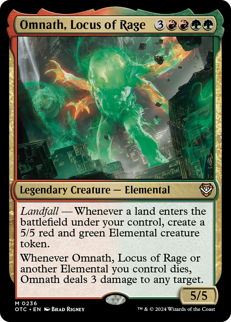 Omnath, Locus of Rage [Outlaws of Thunder Junction Commander] | Grognard Games