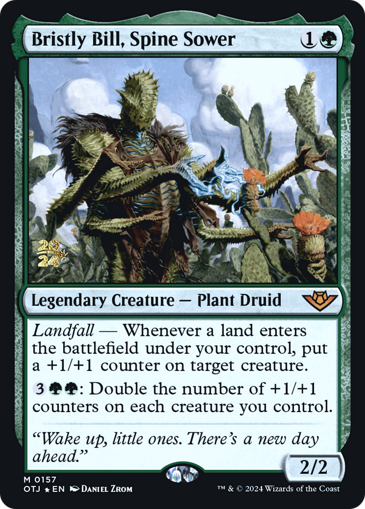 Bristly Bill, Spine Sower [Outlaws of Thunder Junction Prerelease Promos] | Grognard Games