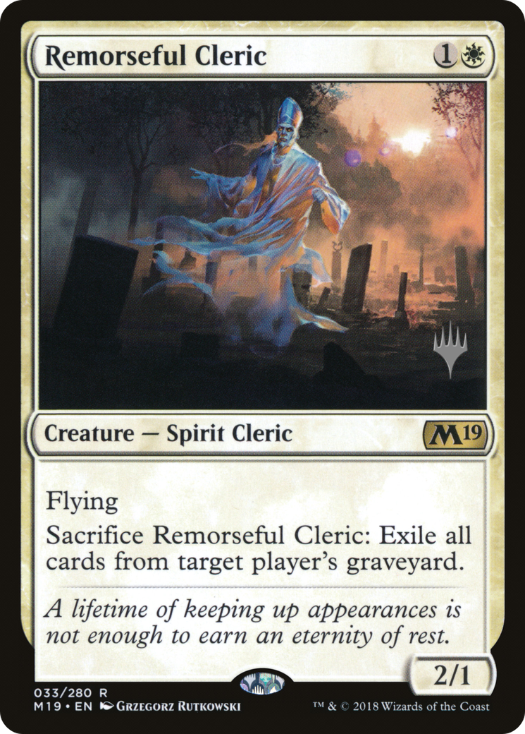 Remorseful Cleric (Promo Pack) [Core Set 2019 Promos] | Grognard Games