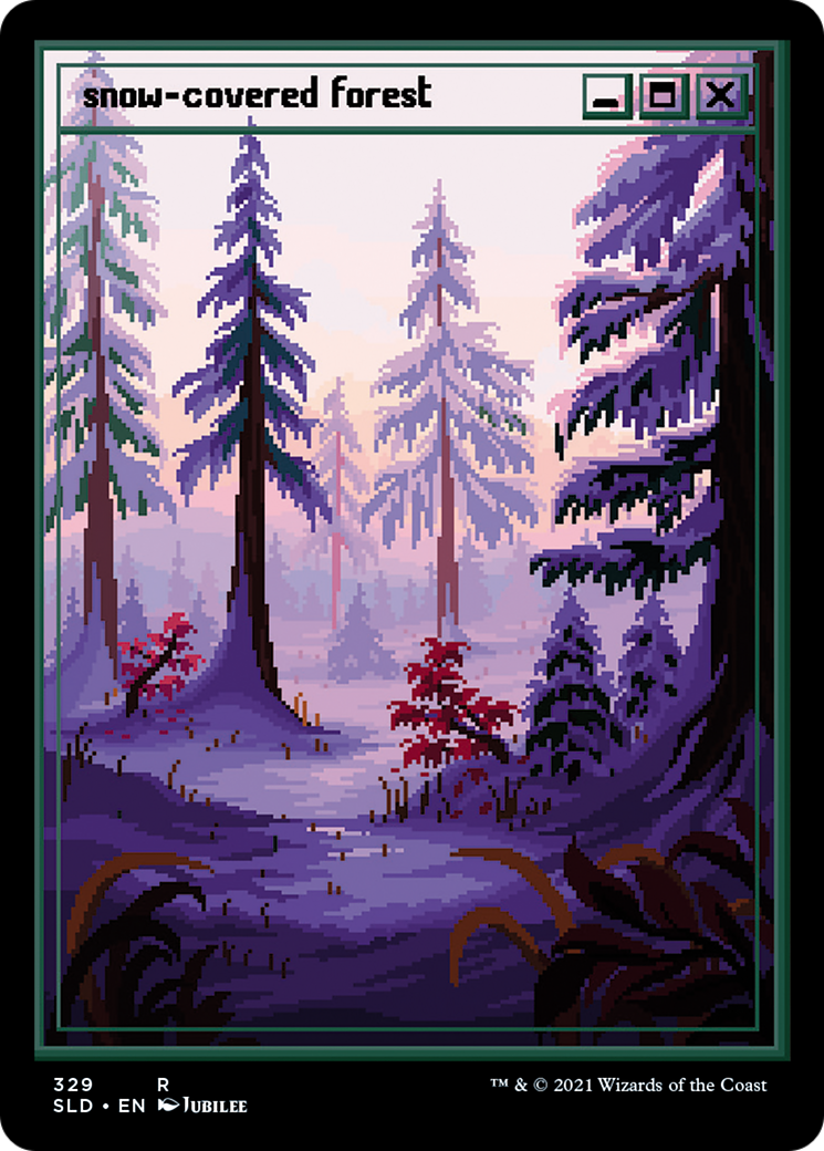Snow-Covered Forest (SLD-329) - Secret Lair Drop Etched Foil | Grognard Games