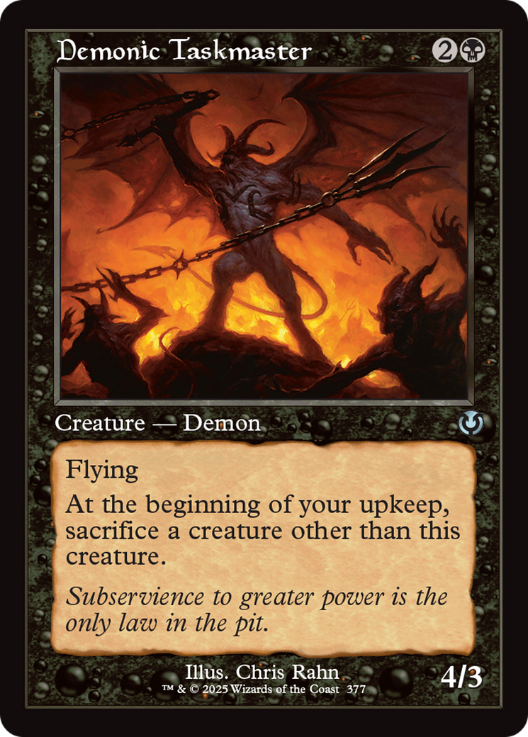 Demonic Taskmaster (Retro Frame) [Innistrad Remastered] | Grognard Games