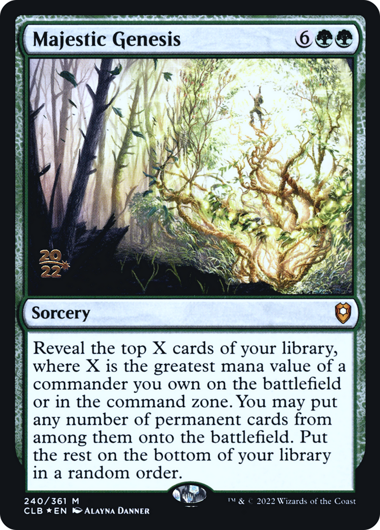 Majestic Genesis [Commander Legends: Battle for Baldur's Gate Prerelease Promos] | Grognard Games