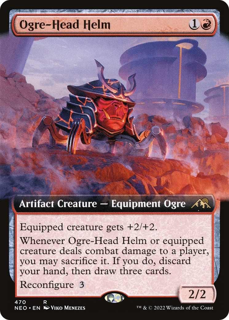 Ogre-Head Helm (Extended Art) [Kamigawa: Neon Dynasty] | Grognard Games