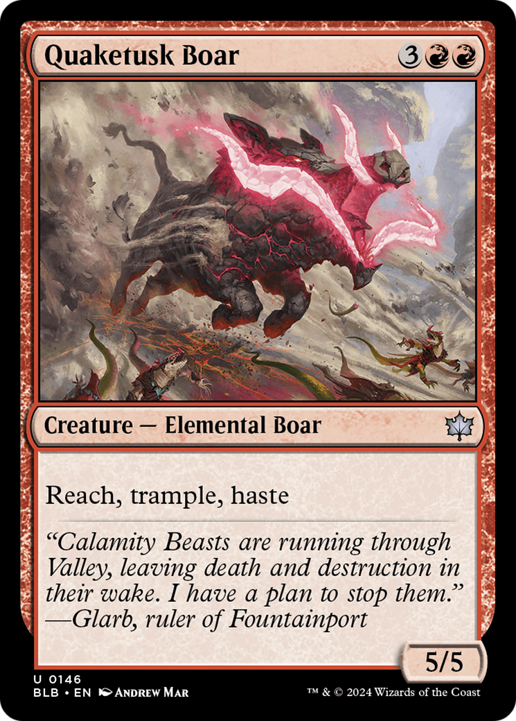 Quaketusk Boar [Bloomburrow] | Grognard Games