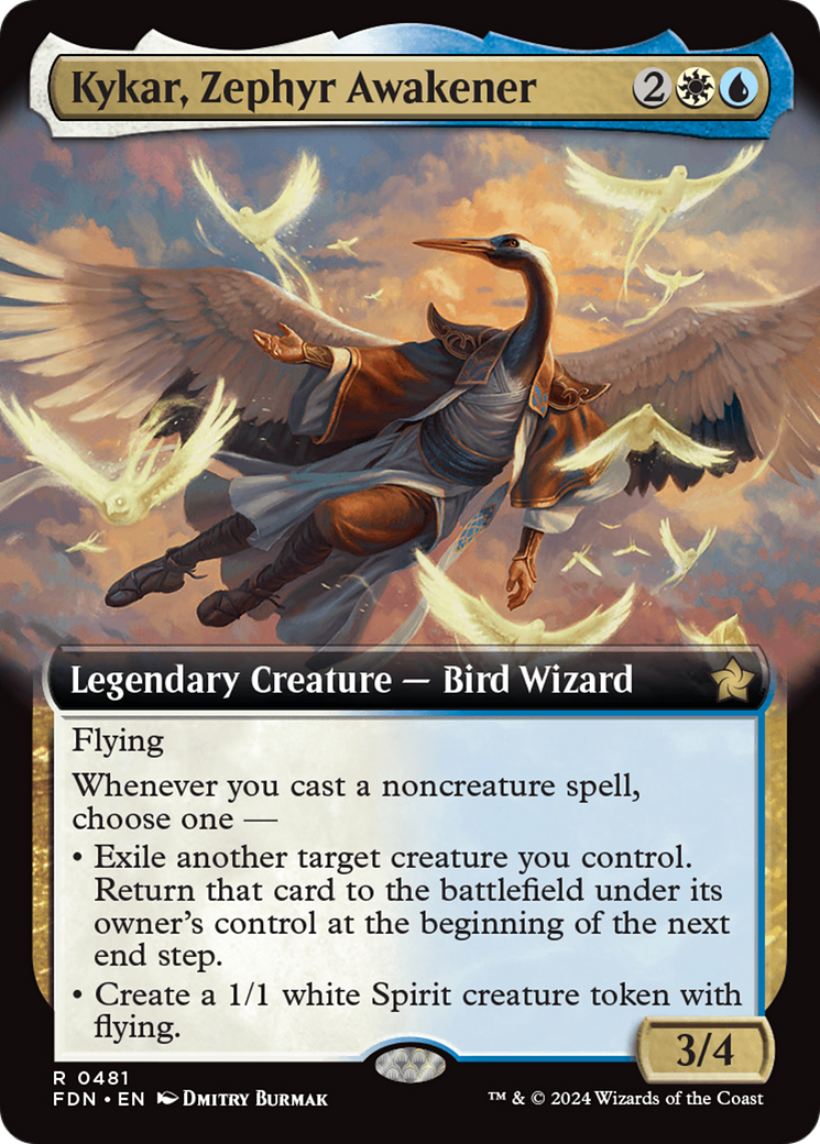 Kykar, Zephyr Awakener (Extended Art) [Foundations] | Grognard Games