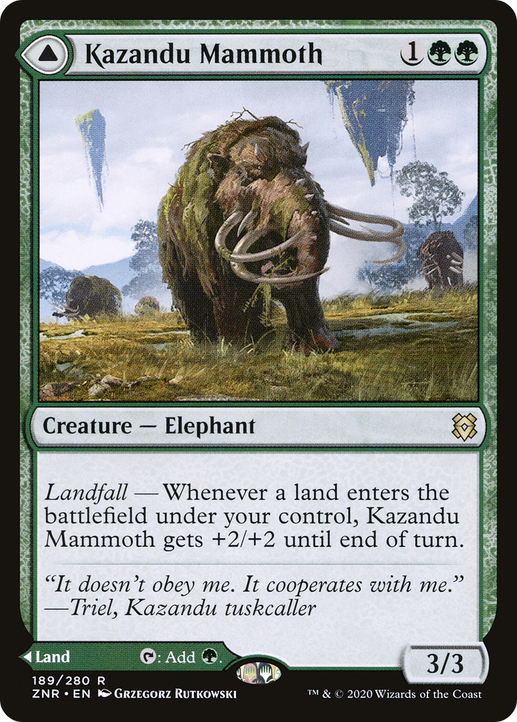 Kazandu Mammoth // Kazandu Valley [Zendikar Rising] | Grognard Games