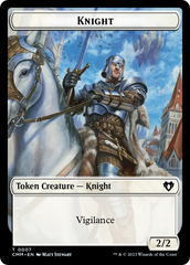 Human Soldier // Knight Double-Sided Token [Commander Masters Tokens] | Grognard Games