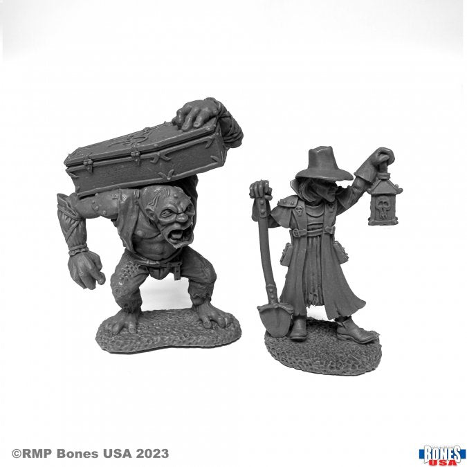 Bones 30113 TOWNSFOLK: GRAVEDIGGER AND HENCHMAN | Grognard Games