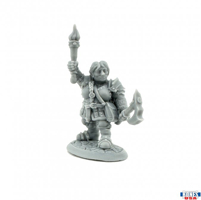 Reaper Bones 30186 Hargret Ironthumb, Dwarf Heroine | Grognard Games