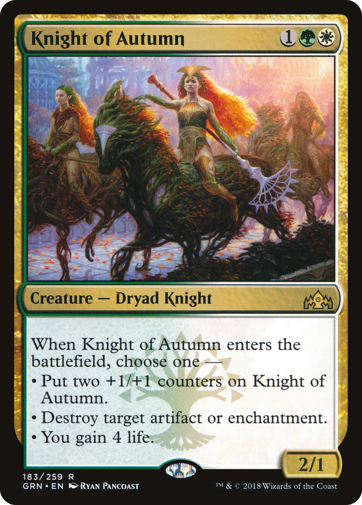 Knight of Autumn (GRN-183) - Guilds of Ravnica Foil | Grognard Games