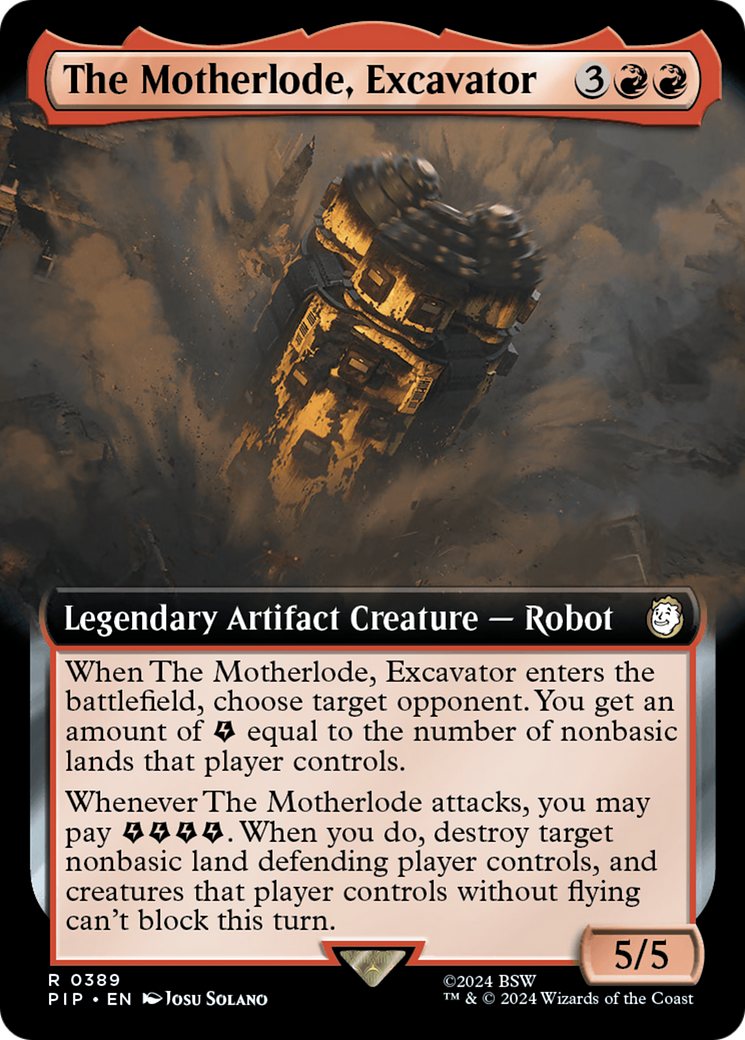 The Motherlode, Excavator (Extended Art) [Fallout] | Grognard Games