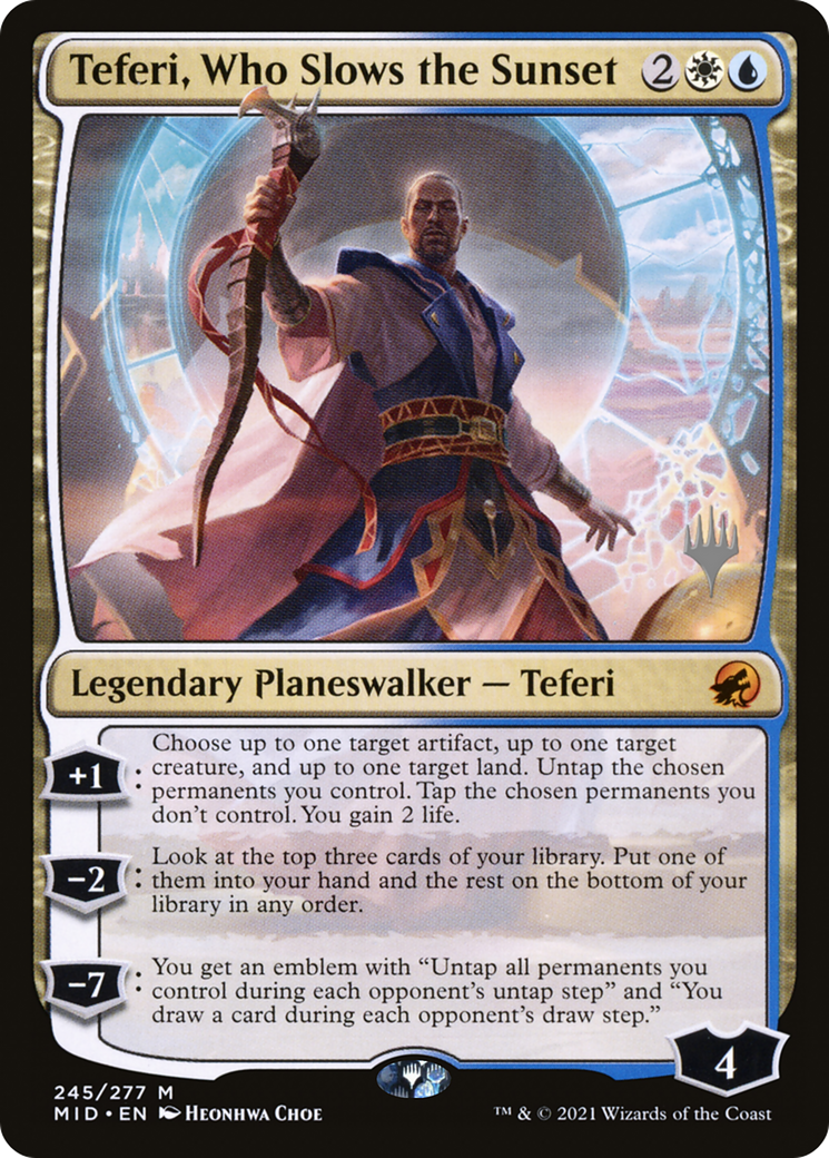 Teferi, Who Slows the Sunset (Promo Pack) [Innistrad: Midnight Hunt Promos] | Grognard Games