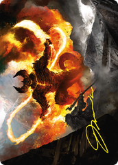 The Balrog, Flame of Udûn // The Balrog, Flame of Udûn (ASLTR-036) - Tales of Middle-earth Art Series (Borderless) Foil | Grognard Games
