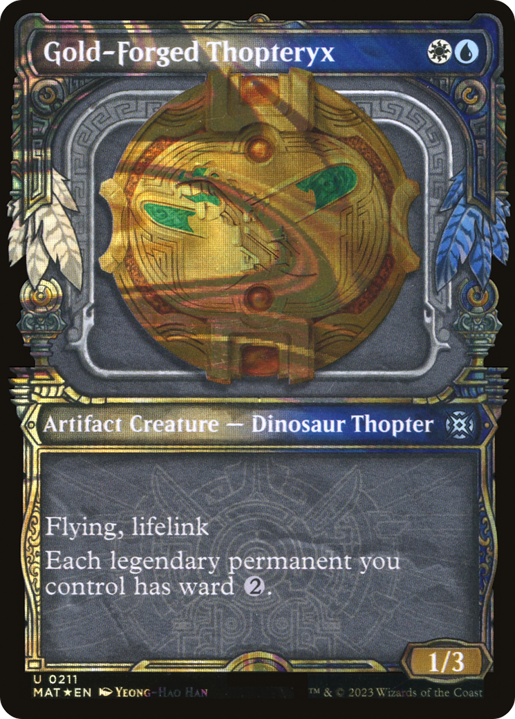Gold-Forged Thopteryx (Showcase Halo Foil) [March of the Machine: The Aftermath] | Grognard Games