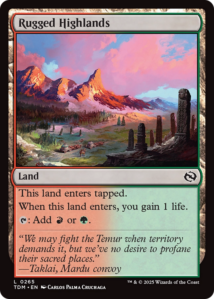 Rugged Highlands [Tarkir: Dragonstorm] | Grognard Games