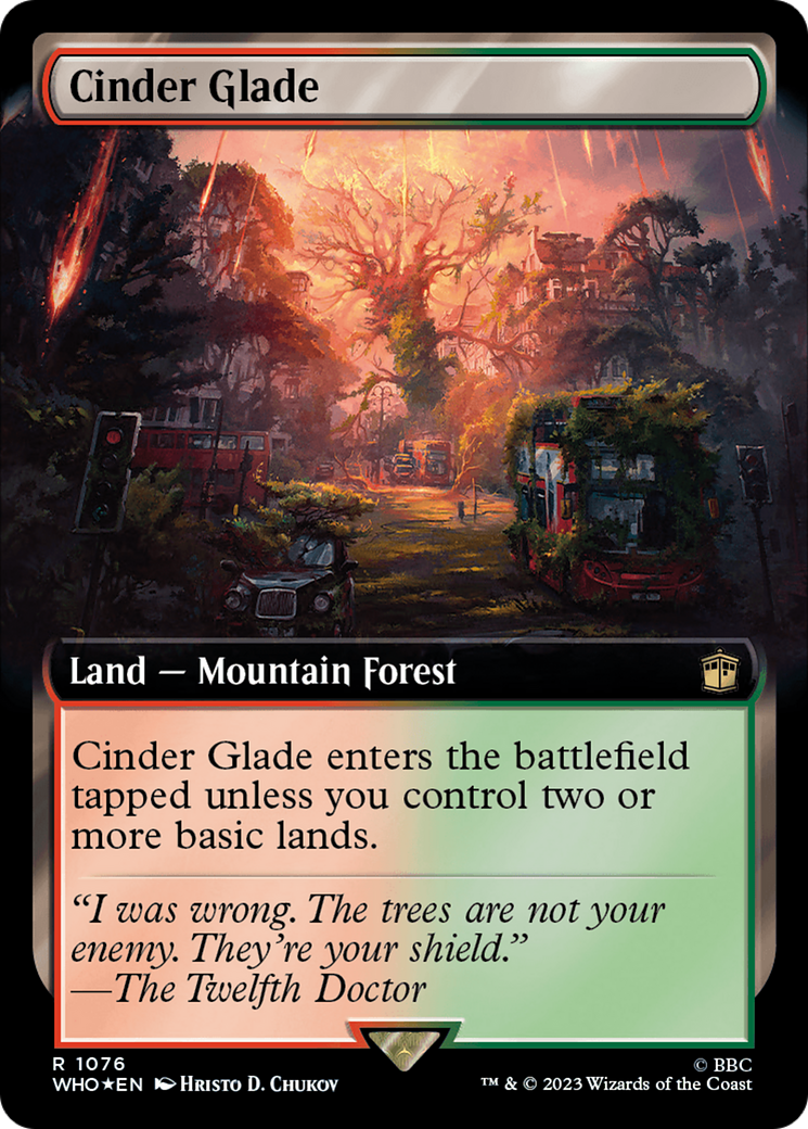 Cinder Glade (Extended Art) (Surge Foil) [Doctor Who] | Grognard Games