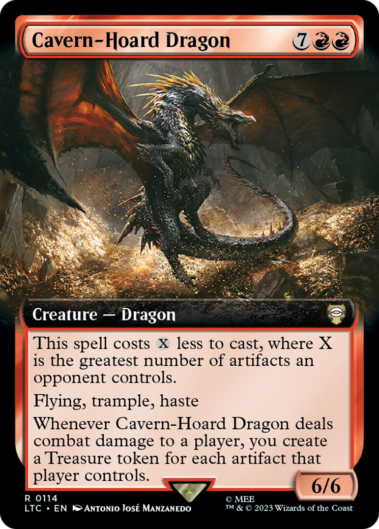 Cavern-Hoard Dragon (Extended Art) [The Lord of the Rings: Tales of Middle-Earth Commander] | Grognard Games