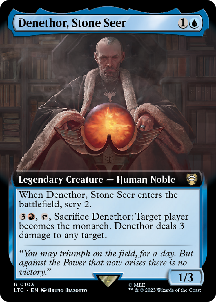 Denethor, Stone Seer (Extended Art) [The Lord of the Rings: Tales of Middle-Earth Commander] | Grognard Games