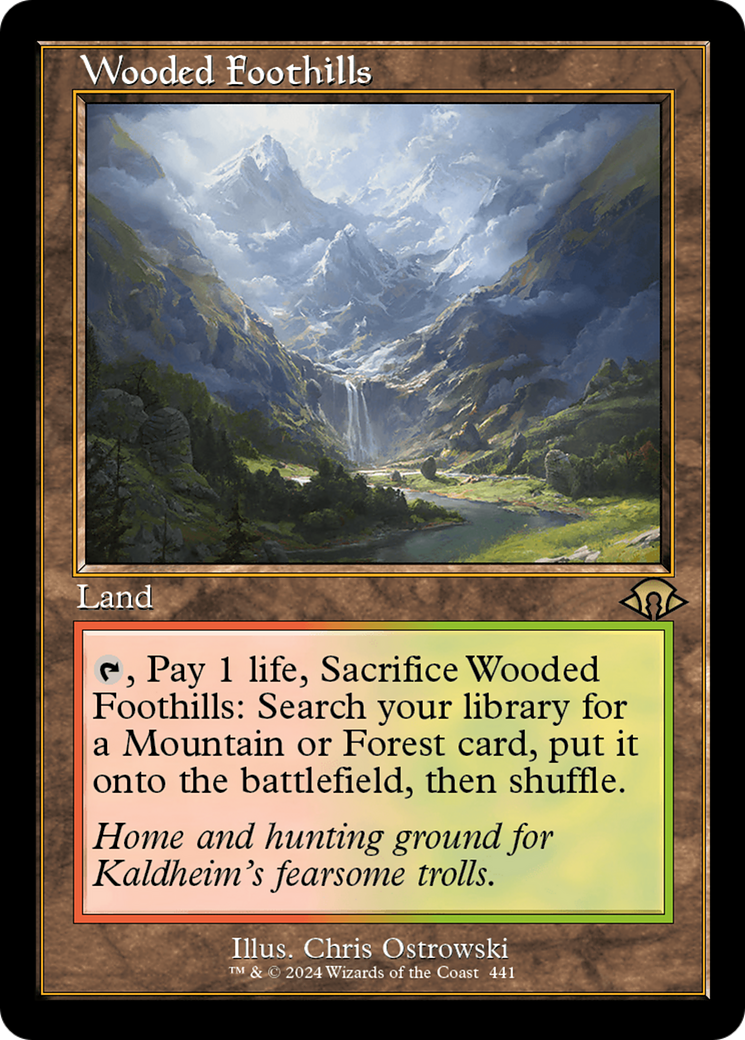 Wooded Foothills (Retro) [Modern Horizons 3] | Grognard Games