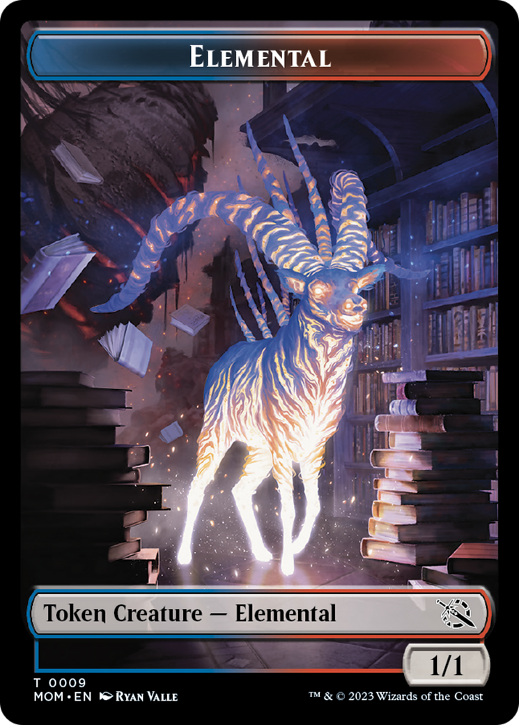 Elemental (9) // Spirit (14) Double-Sided Token [March of the Machine Tokens] | Grognard Games