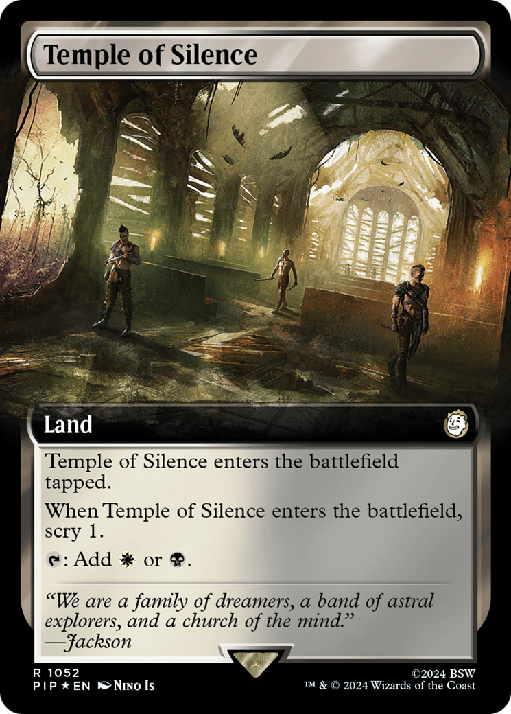 Temple of Silence (Extended Art) (Surge Foil) [Fallout] | Grognard Games