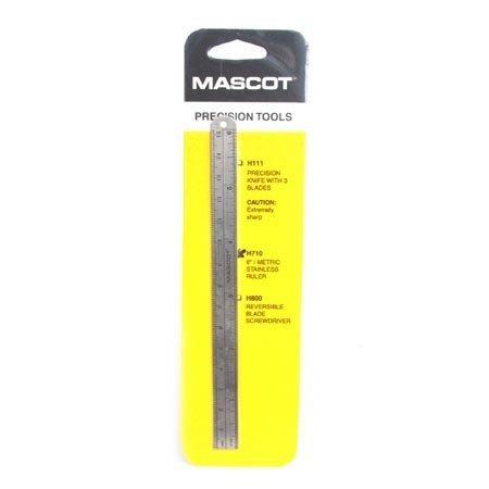 Mascot Precision Metric & English Scale 6" Metal Ruler (H710) | Grognard Games