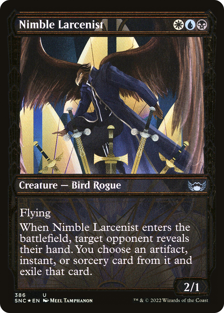 Nimble Larcenist (Showcase Golden Age Gilded Foil) [Streets of New Capenna] | Grognard Games