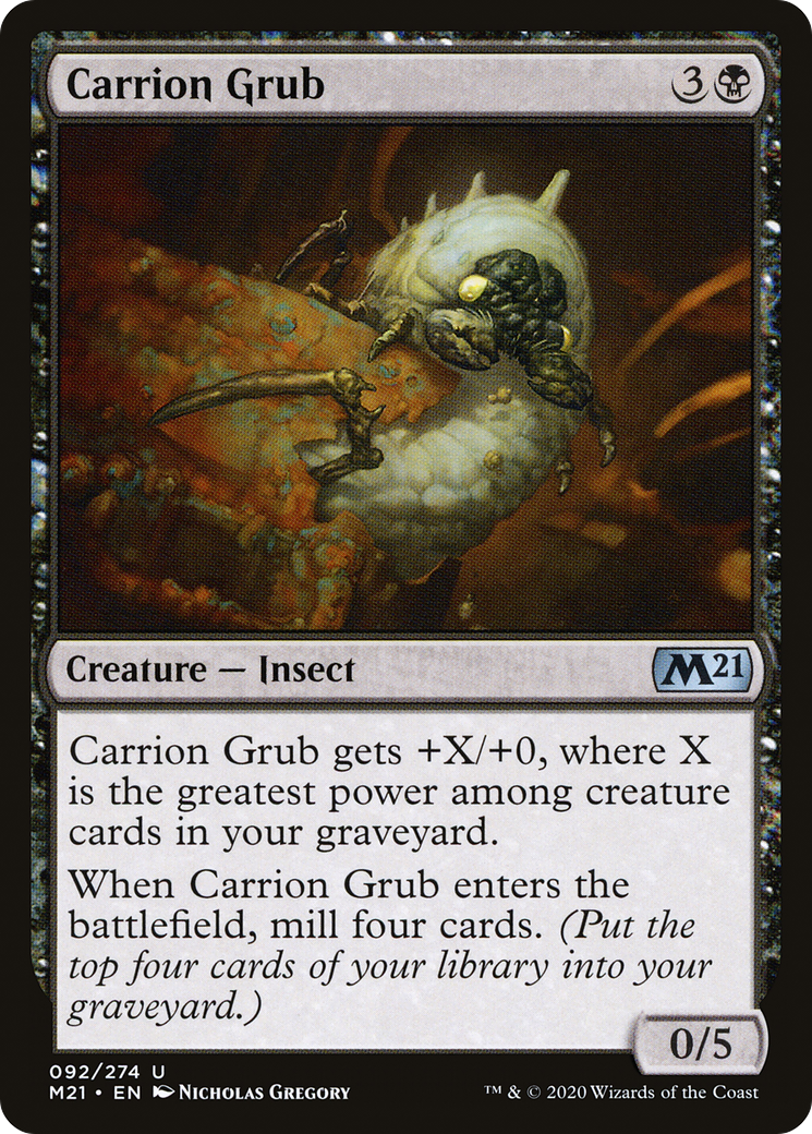 Carrion Grub (M21-092) - Core Set 2021 Foil | Grognard Games