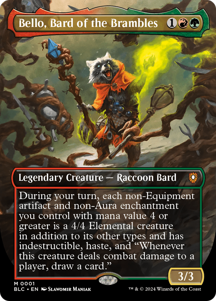 Bello, Bard of the Brambles (Borderless) [Bloomburrow Commander] | Grognard Games