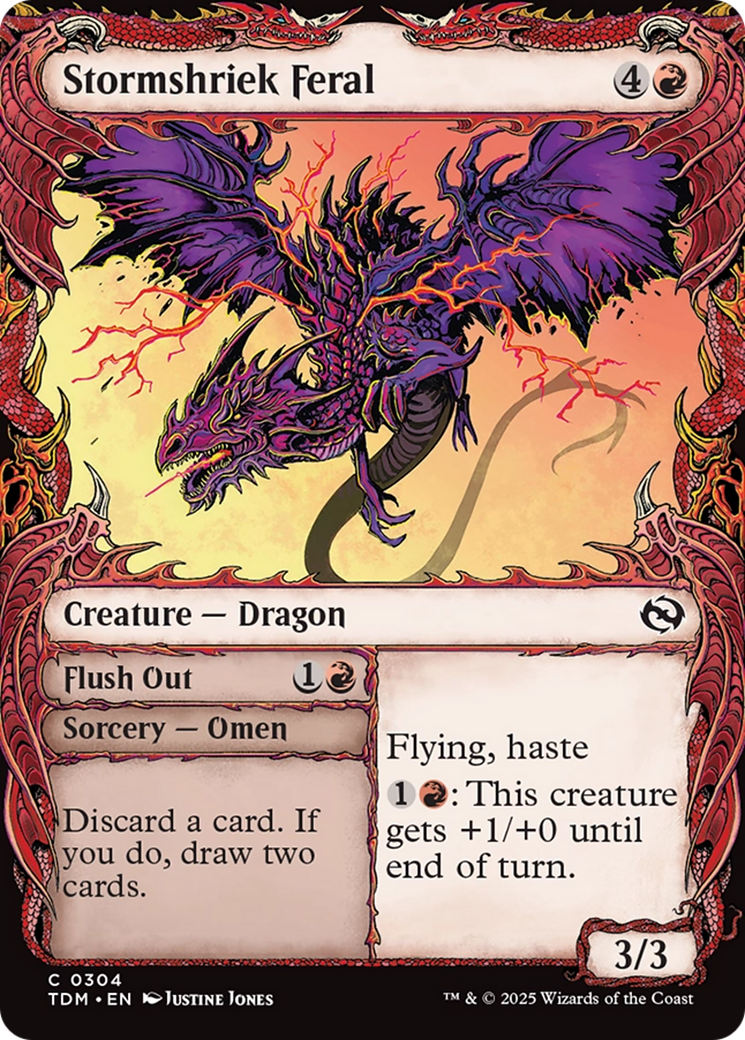 Stormshriek Feral (Showcase) [Tarkir: Dragonstorm] | Grognard Games